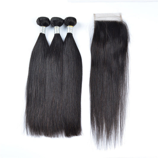 Real 9A Straight Hair Curtain Wigs Bundles